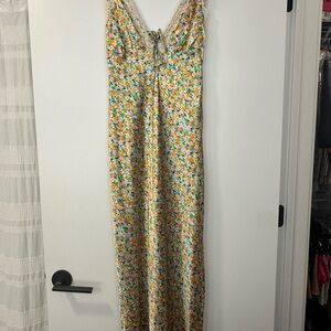 Target Floral Maxi Dress with Lace Trim